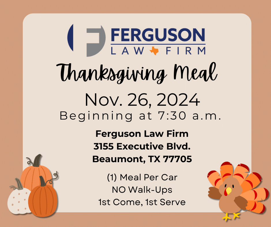 Thanksgiving Meal Giveaway 2024 Ferguson Law Firm